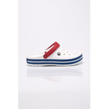 Crocs papuci CROCBAND 11016 barbati, culoarea alb 11016.WhiteBlueJean-WhBluJean