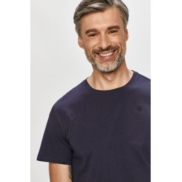 G-Star Raw Tricou bărbați, culoarea albastru marin, material neted