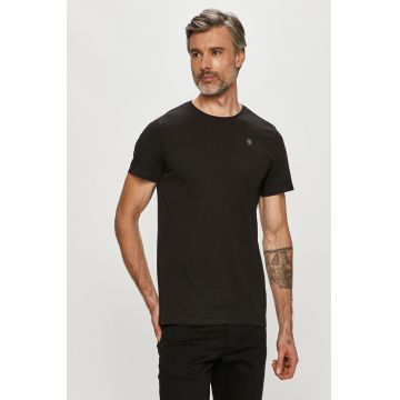 G-Star Raw tricou din bumbac barbati, culoarea negru, neted