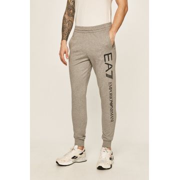 EA7 Emporio Armani Pantaloni 8NPPC1.PJ05Z bărbați, culoarea gri, cu imprimeu