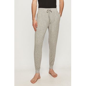 Ted Baker Pantaloni de pijama bărbați, culoarea gri, material neted