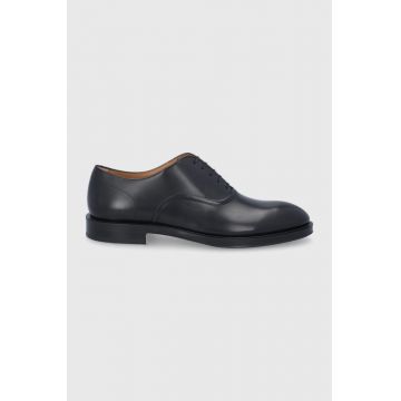 Boss Pantofi de piele bărbați, culoarea negru