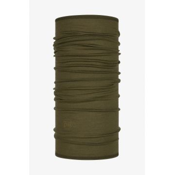 Buff Fular împletit bărbați, culoarea verde, material neted