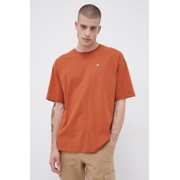 Champion tricou din bumbac 216548 culoarea portocaliu, cu imprimeu 216548-MS053