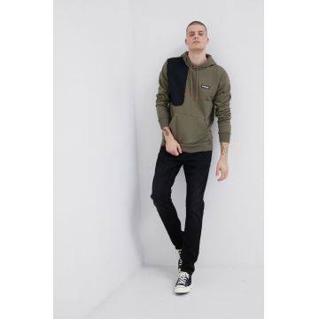 Columbia Bluză bărbați, culoarea verde, material neted