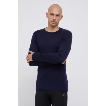 Icebreaker Longsleeve din lână culoarea albastru marin