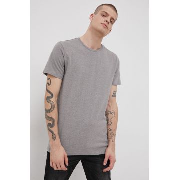 Levi's Tricou bărbați, culoarea gri, material neted