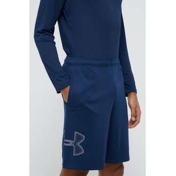 Under Armour pantaloni scurți de antrenament Tech Graphic culoarea albastru marin, 1306443