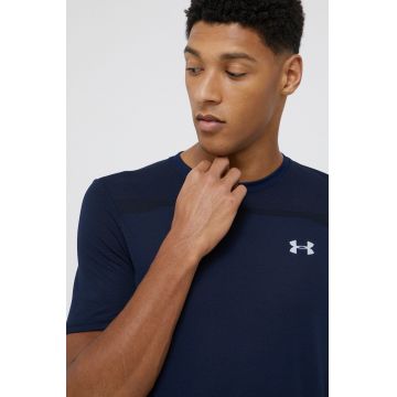 Under Armour Tricou 1361131 bărbați, culoarea albastru marin, cu imprimeu