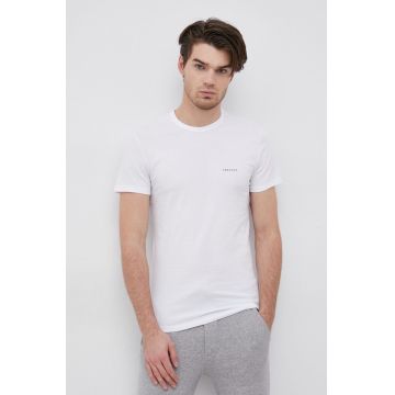 Versace tricou (2-pack) bărbați, culoarea alb, material uni