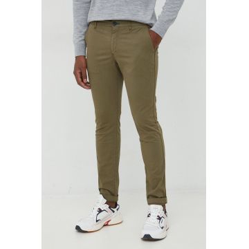 PS Paul Smith pantaloni barbati, culoarea verde, cu fason chinos