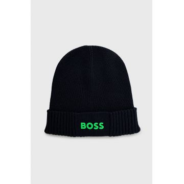 BOSS caciula din amestec de lana Boss Athleisure culoarea albastru marin,