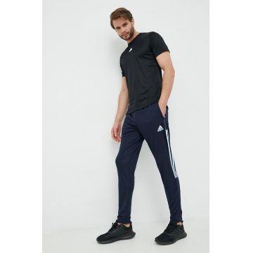 adidas Performance pantaloni de antrenament Tiro barbati, culoarea albastru marin, cu imprimeu