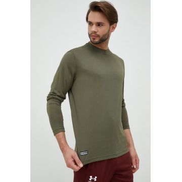 Under Armour mânecă lungă de antrenament Tactical culoarea verde, neted