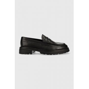 Vagabond mocasini de piele Johnny 2.0 barbati, culoarea negru