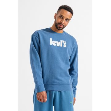 Bluza sport relaxed fit cu decolteu la baza gatului