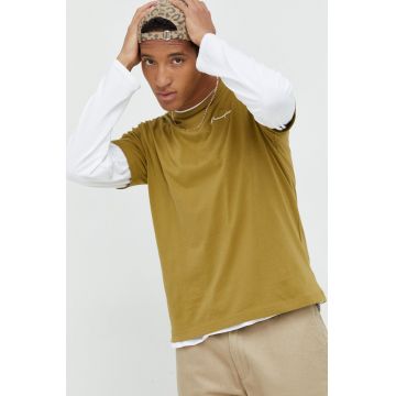 Champion tricou din bumbac culoarea verde, neted