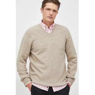 GAP pulover din amestec de lana barbati, culoarea bej, light