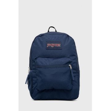 Jansport rucsac culoarea albastru marin, mare, neted