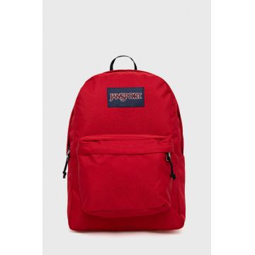 Jansport rucsac culoarea rosu, mare, neted