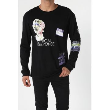 Bluza sport cu imprimeu grafic