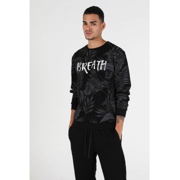 Bluza sport cu imprimeu tropical