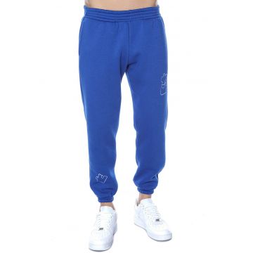 Pantaloni sport din amestec de bumbac cu detalii brodate Anima