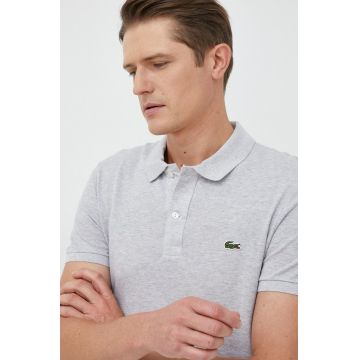 Lacoste polo de bumbac culoarea gri, uni PH4012-001