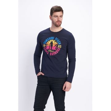 Bluza de bumbac cu imprimeu