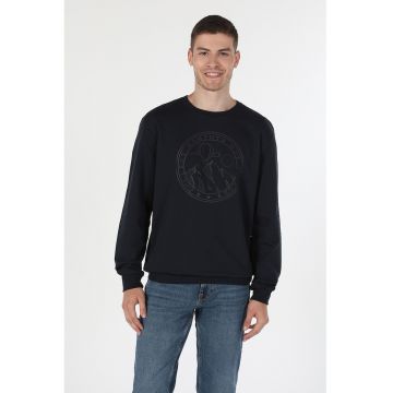 Bluza de trening cu imprimeu grafic - Bleumarin -
