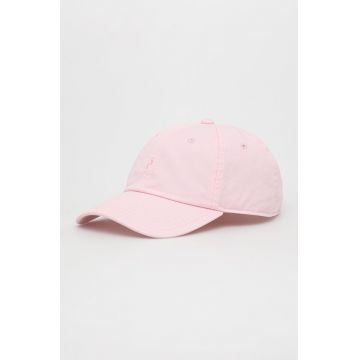 Peak Performance șapcă de baseball din bumbac culoarea roz, neted