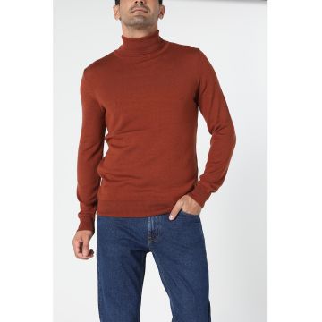 Pulover din amestec de lana cu guler inalt Pulover din amestec de lana cu guler inalt