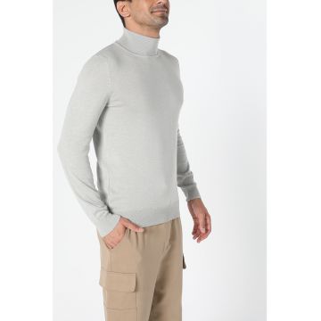 Pulover din amestec de lana cu guler inalt Pulover din amestec de lana cu guler inalt