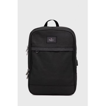 Pepe Jeans rucsac Court Back Pack barbati, culoarea negru, mare, cu imprimeu