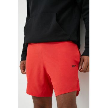 Reebok pantaloni scurți de antrenament Strength 2.0 barbati, culoarea portocaliu