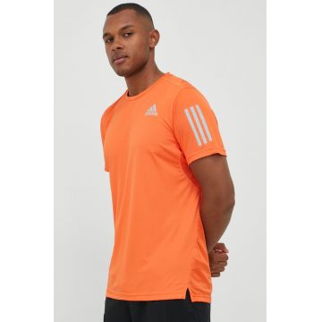 adidas Performance tricou de alergare Own The Run culoarea portocaliu, cu imprimeu
