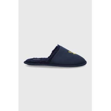 Lyle & Scott Papuci de casa culoarea albastru marin