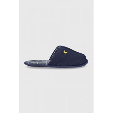 Lyle & Scott Papuci de casa culoarea albastru marin