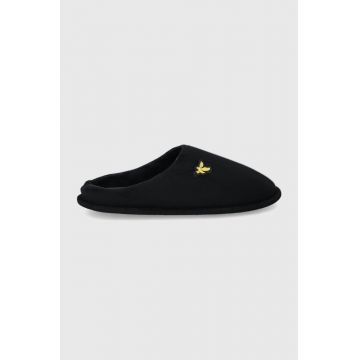 Lyle & Scott Papuci de casa culoarea negru