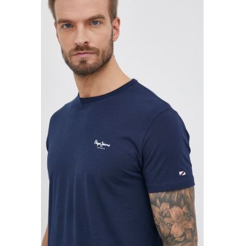 Pepe Jeans Tricou Original Basic 3 culoarea albastru marin, material neted