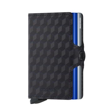 Secrid Portofel de piele bărbați, culoarea negru TOp.Titanium.Blue-TITAN.BLU