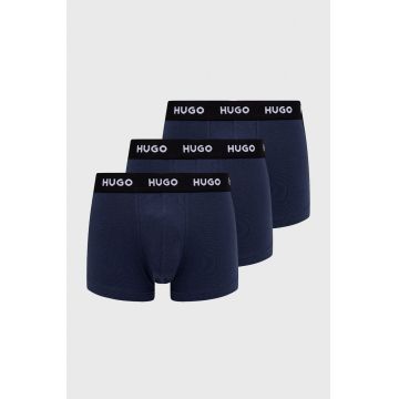 HUGO boxeri (3-pack) barbati, culoarea albastru marin