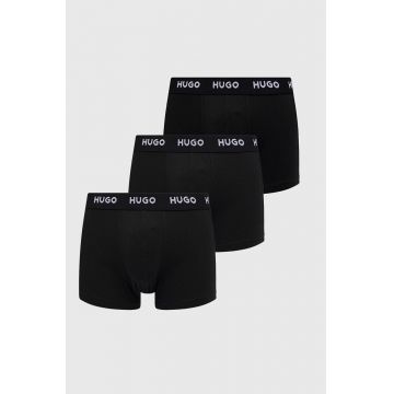 HUGO boxeri (3-pack) barbati, culoarea negru