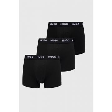 HUGO boxeri (3-pack) barbati, culoarea negru