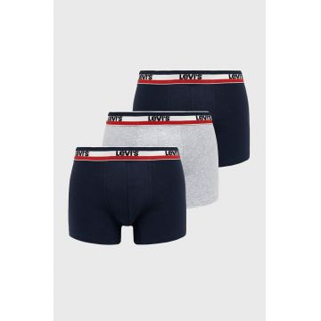 Levi's boxeri bărbați, culoarea bleumarin 37149.0542-navygreyme