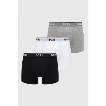 BOSS boxeri 3 pack barbati, culoarea alb