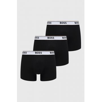 BOSS boxeri 3 pack barbati, culoarea negru