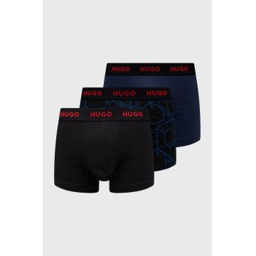 HUGO boxeri (3-pack) bărbați, culoarea bleumarin 50480170