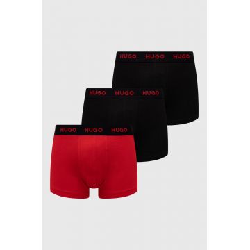 HUGO boxeri (3-pack) barbati, culoarea negru