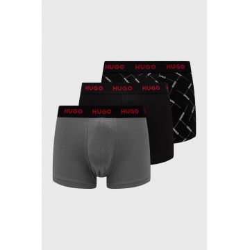 HUGO boxeri (3-pack) barbati, culoarea negru